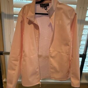 Under Armour Women's Pale Pink Full-Zip Bomber Jacket